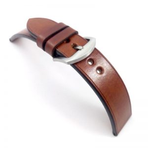 Watch Strap Brown without Stitching Simple Smoked Italian Leather