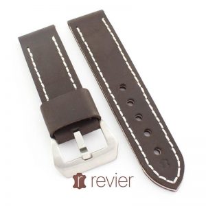 STRAP FOR REVIER WRIST WATCH WITH NATURAL ITALIAN LEATHER 103-12-S
