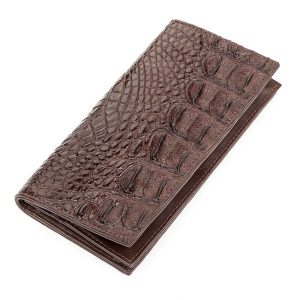 Leather wallet (CROCODILE LEATHER) brown