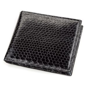 Leather wallet SEA SNAKE LEATHER (black)