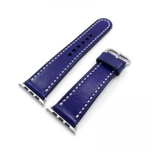 Watch Strap Apple Watch Blue With White / Blue Stitching Basic Apple Cosmic Blue (IWatch)