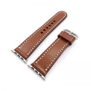 Apple Watch Strap Apple Watch Brown With White / Brown Basic Apple Smoked Line (IWatch)