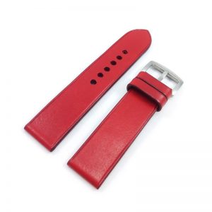 Watch Strap Red Without Stitching Simple Lobster Italian Leather Manufacturer