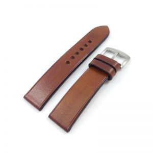 Watch Strap Brown without Stitching Simple Smoked Italian Leather