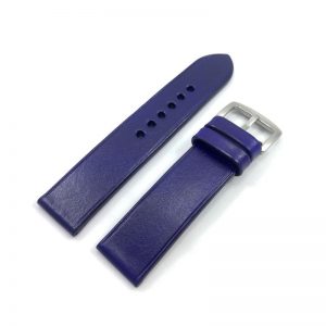 Watch Strap Blue Without Stitching Simple Cosmic Blue Italian Leather