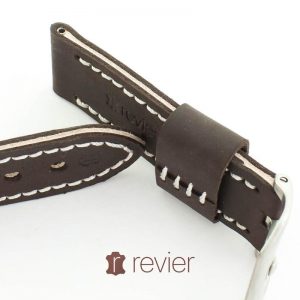 STRAP FOR REVIER WRIST WATCH WITH NATURAL ITALIAN LEATHER 103-12-S