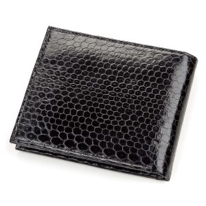 Leather wallet SEA SNAKE LEATHER (black)