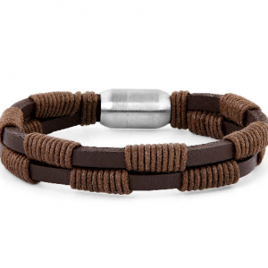 WRAPPED BROWN LEATHER BRACELET